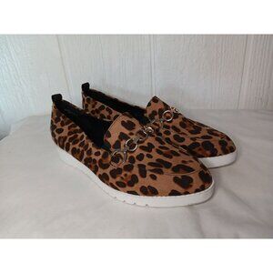 C Comfort Est 1946 Women's 11 W Wide Loafers Leopard Animal Print Slip On Cato